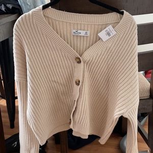 Brand new tan Hollister cardigan size xs